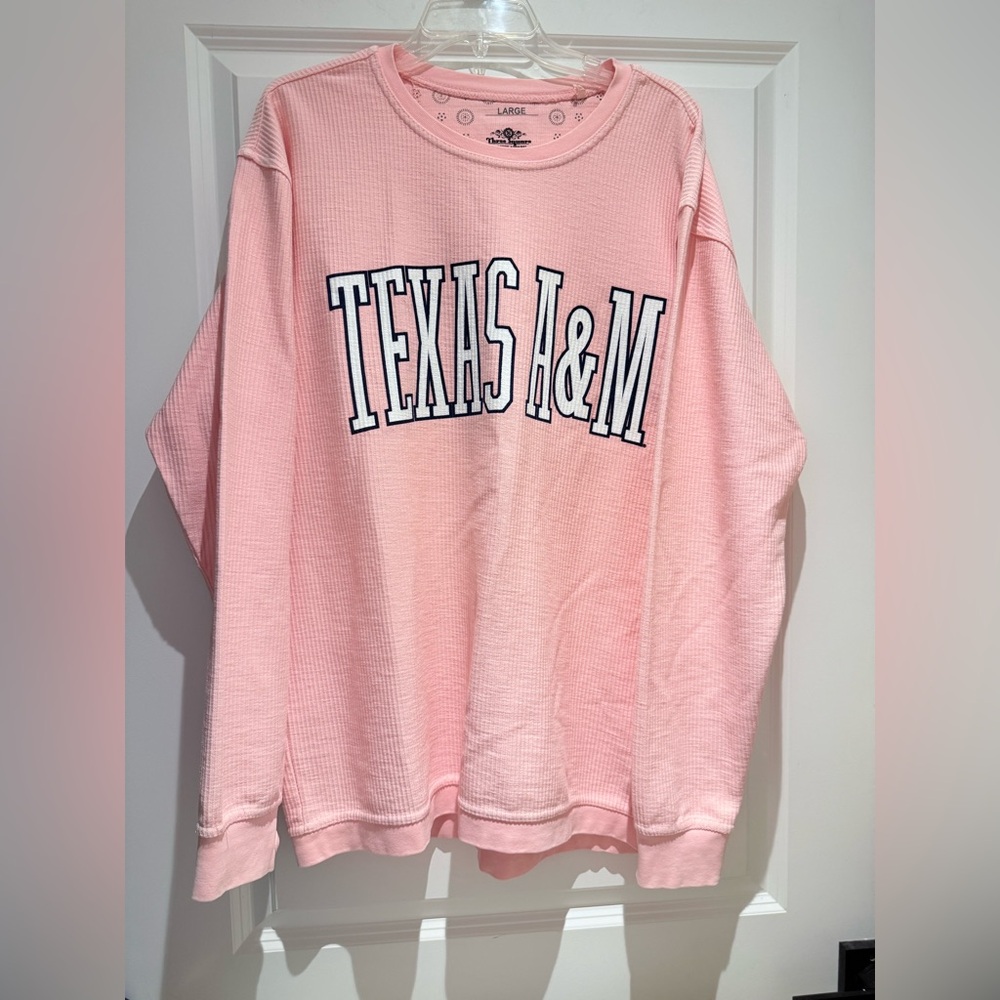 Three Square Royce Apparel Comfy Cord Sweatshirt SZ Lg Texas A&M